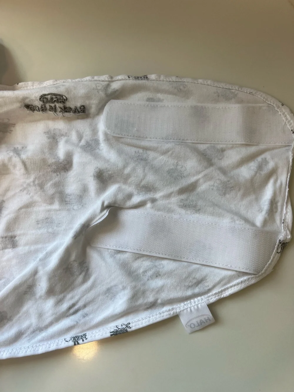 Halo White SleepSack Swaddle with Gray Sheep Print 3-6 month